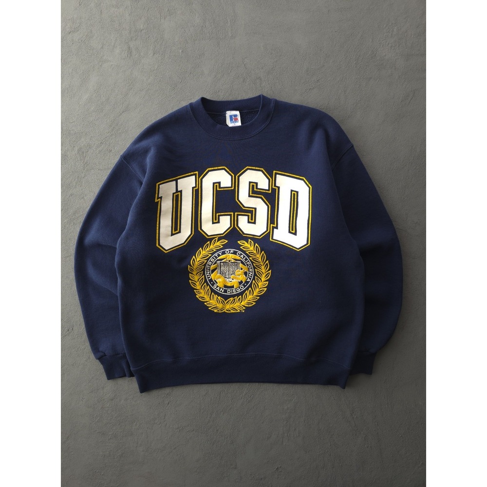 Vintage 1980s Russell Athletic UCSD San Diego Tritons Blue Crewneck Sweatshirt L